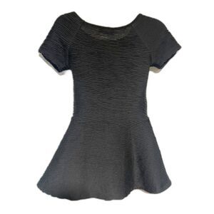 ZARA W&B collection knit pleated tunic top with peplum size S